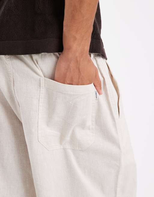 Jack & Jones smart linen mix pants in beige, 5 of 5