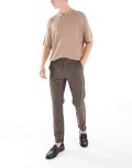 Jack & Jones smart pants in brown