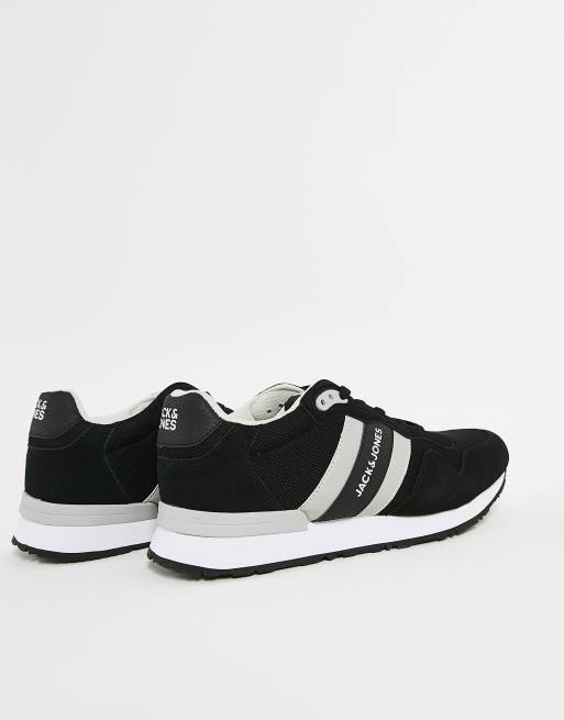 Jack & Jones – Sneaker aus Netzstoff in Schwarz