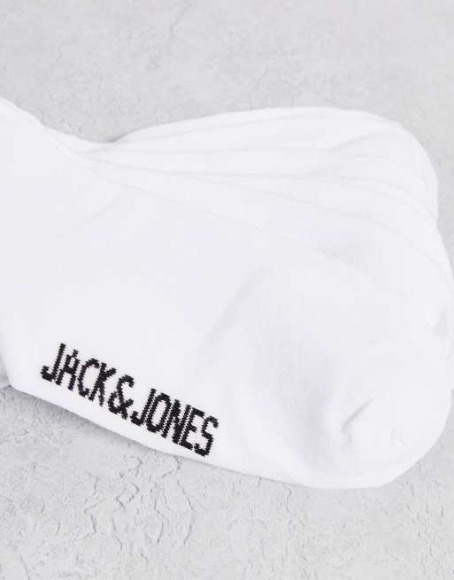 Jack & Jones sneaker socks 5 pack in white, 4 of 4