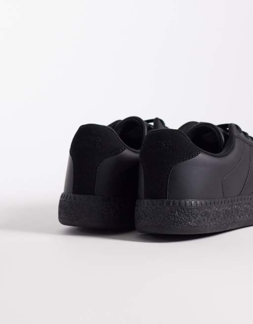 Jack & Jones - Sneakers color nero triplo in pelle sintetica, 4 di 5