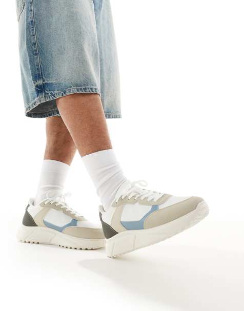 Jack & Jones - Sneakers da corsa beige, blu e bianche - view 1