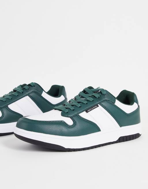 Jack & Jones - Sneakers in groen en wit