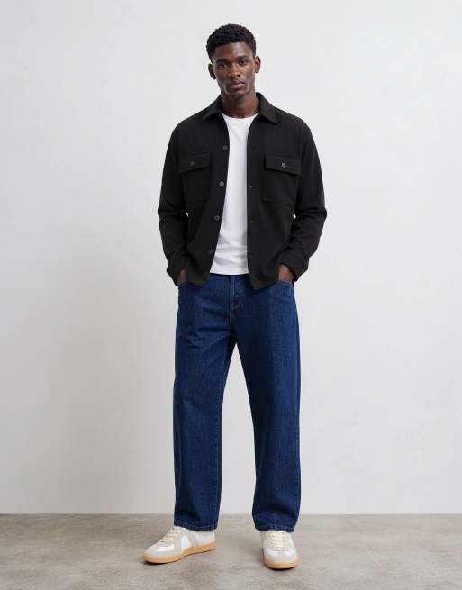 Jack & Jones - sobrecamisa de sarga negra, 7 de 7