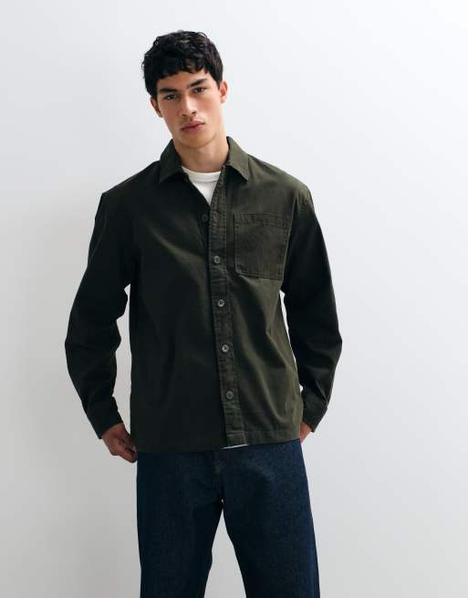 Jack & Jones - sobrecamisa de sarga verde, 4 de 5