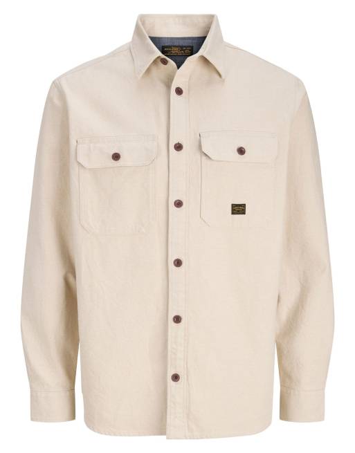 Jack & Jones sobrecamisa en plaza taupe, 7 de 7