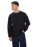 [Jack & Jones] Jack & Jones soft crew neck jumper in black XL Black
