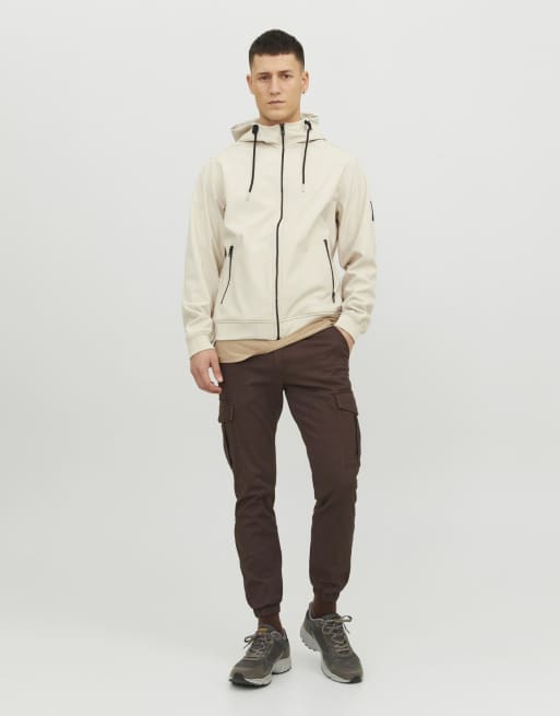Jack & Jones softshell jacket in grey, 3 of 4