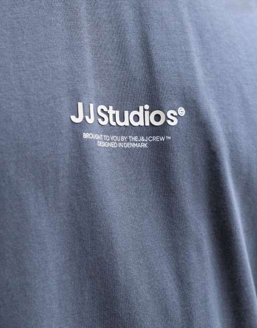 Jack & Jones Soho lace relaxed fit crew neck short sleeve t-shirt in grey, 5 of 7