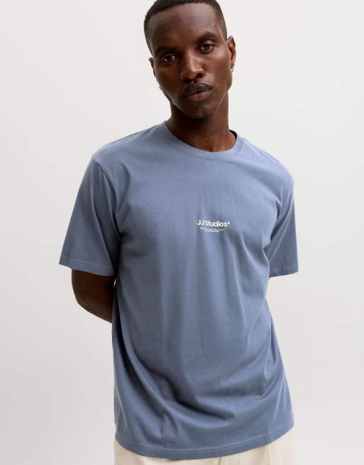 Jack & Jones Soho lace relaxed fit crew neck short sleeve t-shirt in grey, 6 of 7