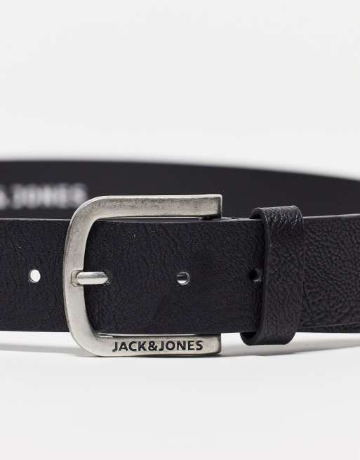 Jack & Jones - Sort bælte i imiteret læder , 2 af 4