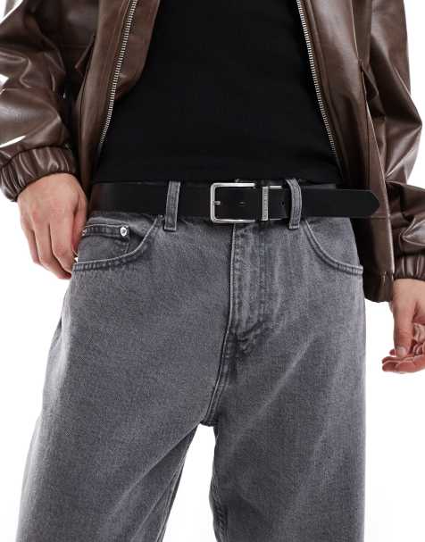 Jack & Jones - Sort/brunt vendbart bælte - view 1