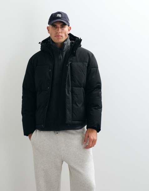 Jack & Jones - Sort dynejakke med hætte - view 1