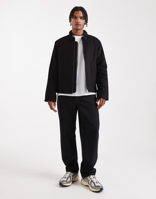 Jack & Jones - Sort Harrington-jakke med lynlås, 2 af 5