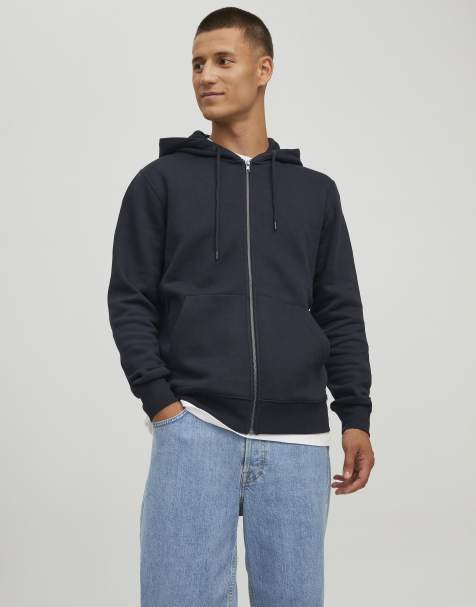 Jack & Jones sort hættejakke - view 1