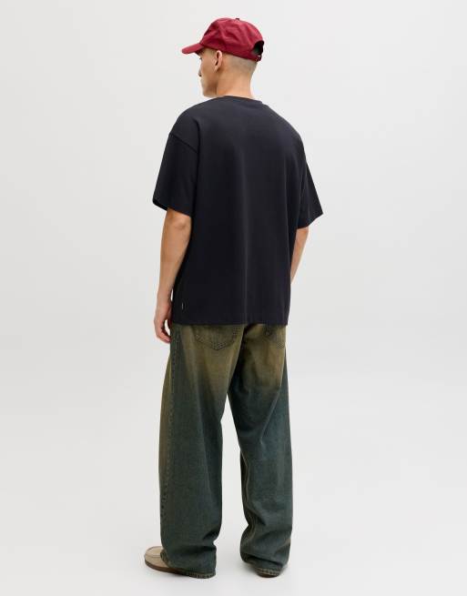 Jack & Jones - Sort oversized og åndbar T-shirt, 4 af 5