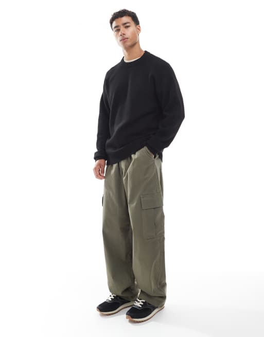 Jack & Jones oversize fluffy jumper in black