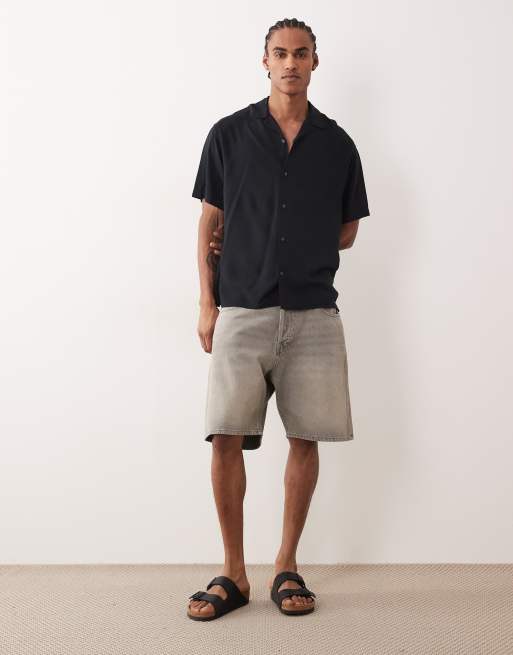 Jack & Jones - Sort skjorte med korte ærmer i viskose, 2 af 5