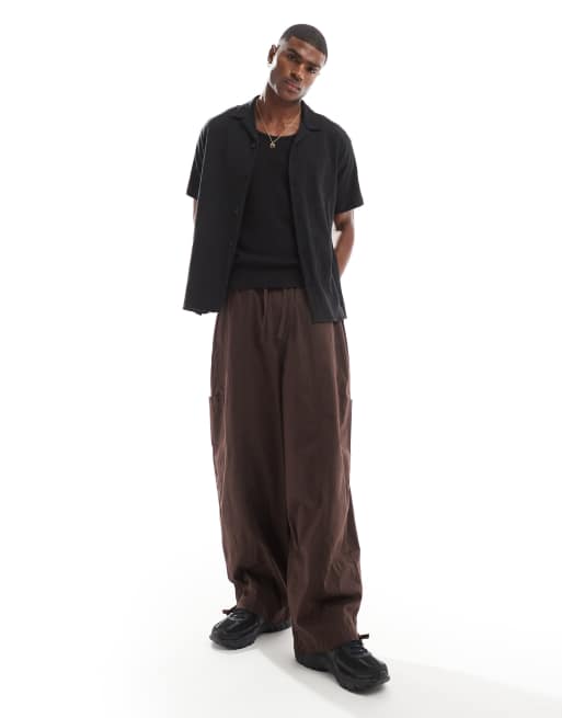 Jack & Jones - Sort skjorte med reverskrave og krøllet tekstur, 3 af 4
