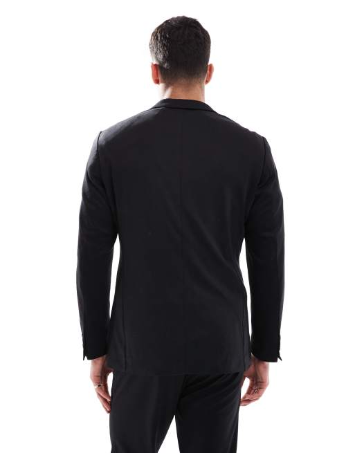 Jack & Jones - Sort slim fit-habitjakke i jersey, 3 af 5
