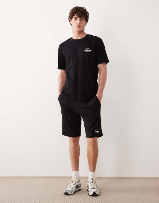 Jack & Jones - Sort sæt i jersey med shorts og T-shirt med logo, 2 af 5