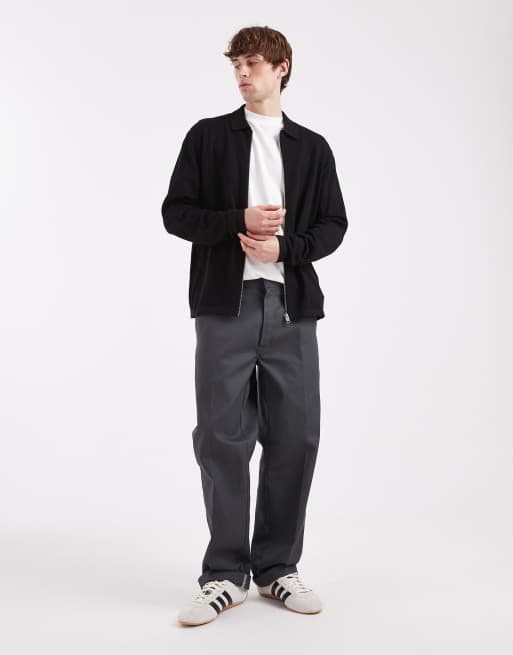 Jack & Jones - Sort strikket cardigan med lynlås, 2 af 5