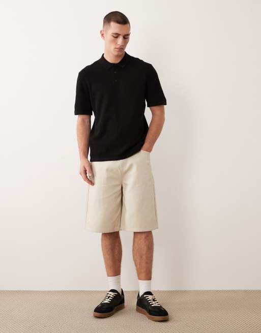 Jack & Jones - Sort strikket kortærmet polo, 2 af 5