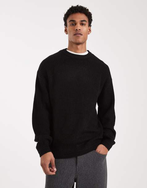 Jack & Jones - Sort strikket oversized trøje - view 1