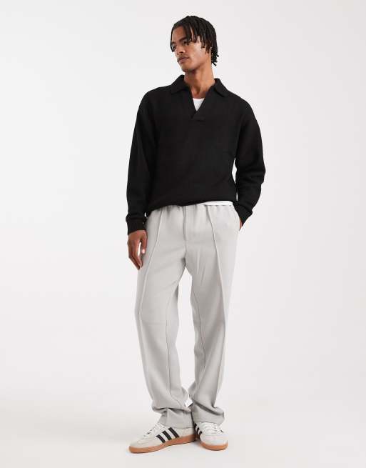 Jack & Jones - Sort trøje med polokrave i bouclé, 2 af 5