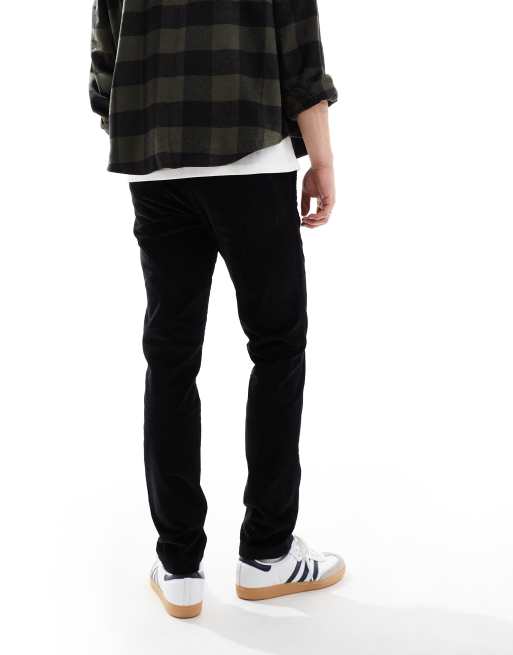 Jack & Jones - Sorte fløjlsbukser i slim fit , 3 af 5