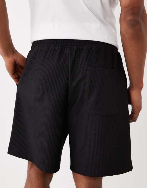 Jack & Jones - Sorte joggingshorts med tekstur, 5 af 5