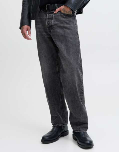 Jack & Jones - Sorte løstsiddende denimjeans - view 1