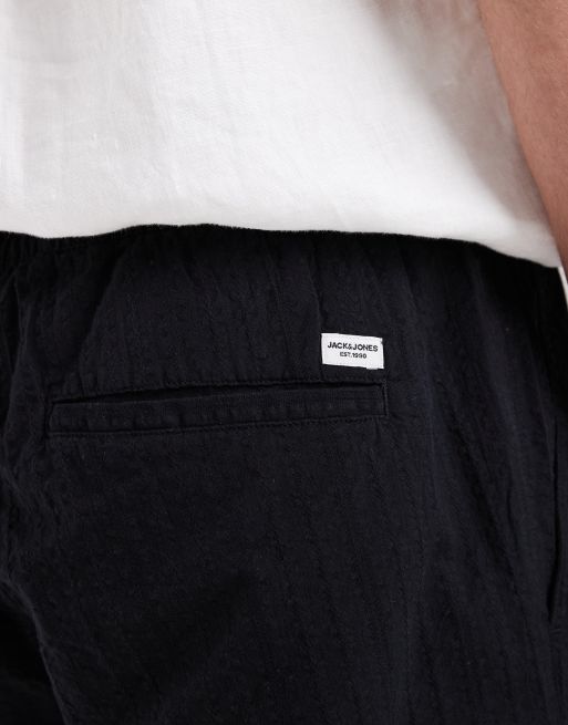 Jack & Jones - Sorte shorts med tekstur, 5 af 5