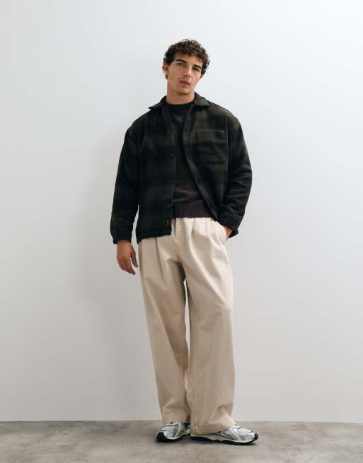 Jack & Jones sovracamicia spazzolata a quadri verde scuro, 2 di 5