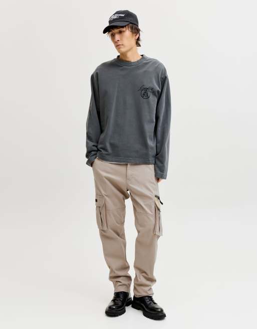 Jack & Jones spodnie cargo w kolorze crockery, 3 z 7