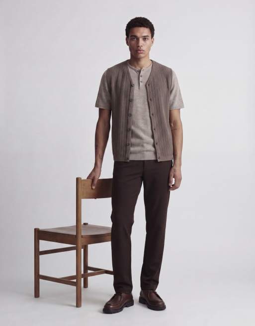 Jack & Jones spodnie chino w kolorze gorzkiej czekolady, 4 z 6