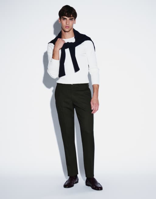 Jack & Jones spodnie garniturowe super slim fit w ciemnozielonym kolorze, 5 z 5