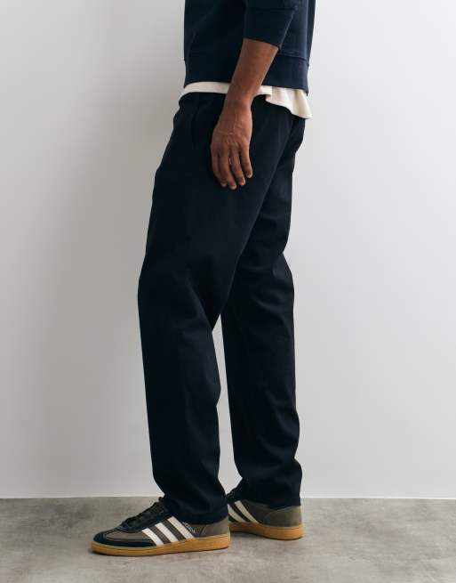 Jack & Jones spodnie straight fit ze ściągaczem w ciemnym granacie, 2 z 5