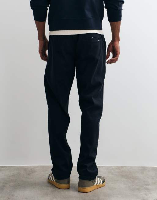 Jack & Jones spodnie straight fit ze ściągaczem w ciemnym granacie, 3 z 5