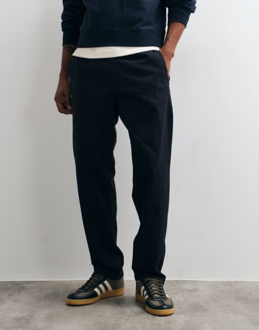 Jack & Jones spodnie straight fit ze ściągaczem w ciemnym granacie, 5 z 5