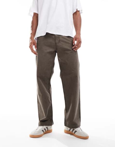 Jack & Jones loose fit worker trouser in khaki