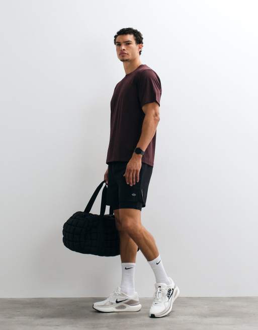 Jack & Jones Sports 2 in 1 quick dry shorts with zip pocket in black, 4 of 5