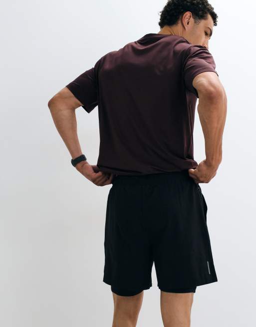 Jack & Jones Sports 2 in 1 quick dry shorts with zip pocket in black, 5 of 5