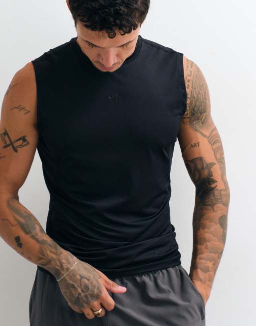Jack & Jones Sports baselayer tank top in black, 2 of 5
