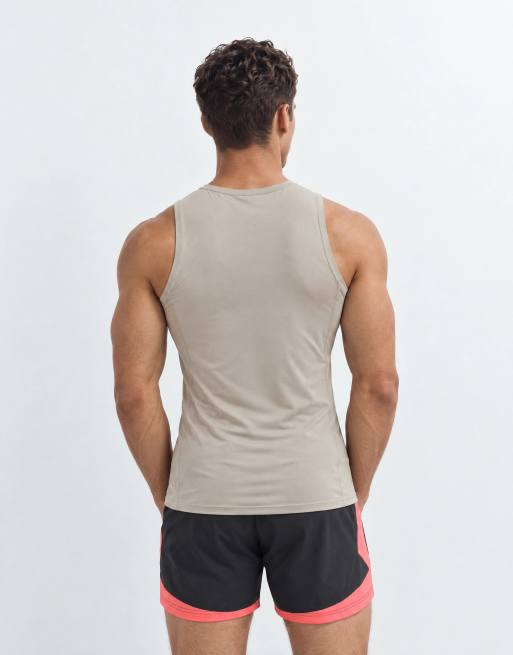 Jack & Jones Sports baselayer tank top in off white, 7 of 9