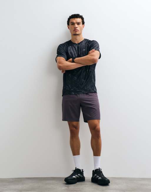 Jack & Jones Sports let mesh trænings-T-shirt med gråt print, 3 af 5