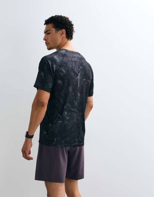Jack & Jones Sports let mesh trænings-T-shirt med gråt print, 5 af 5