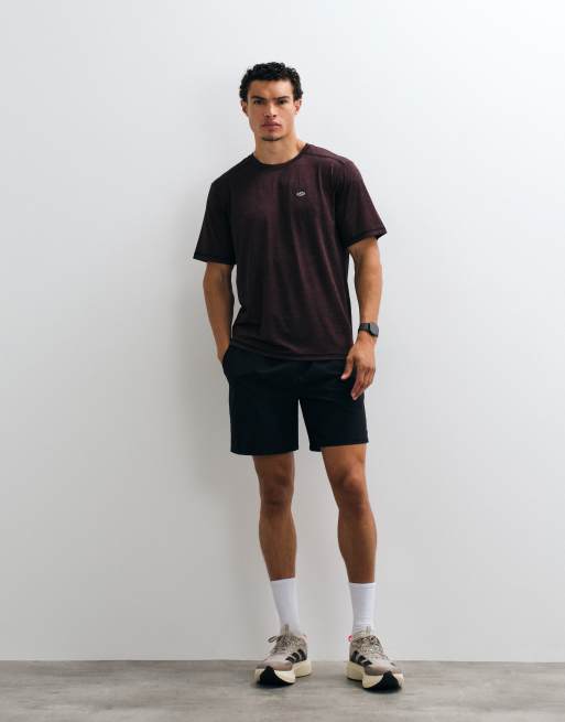Jack & Jones Sports lightweight training t-shirt in burgundy, 4 of 5