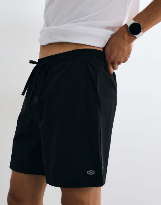 Jack & Jones Sports - Pantaloncini quick dry neri con tasca con zip, 3 di 5