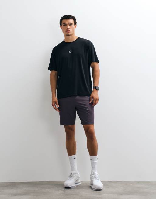 Jack & Jones Sports quick dry ribstop training t-shirt in black, 2 of 5